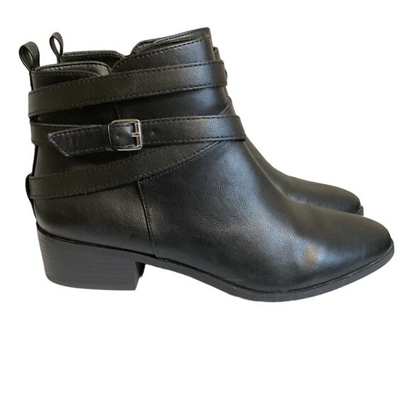Sun + Stone Boots Women's Black Size 9.5M Buckle Zip up Ankle Shoes - Picture 3 of 11